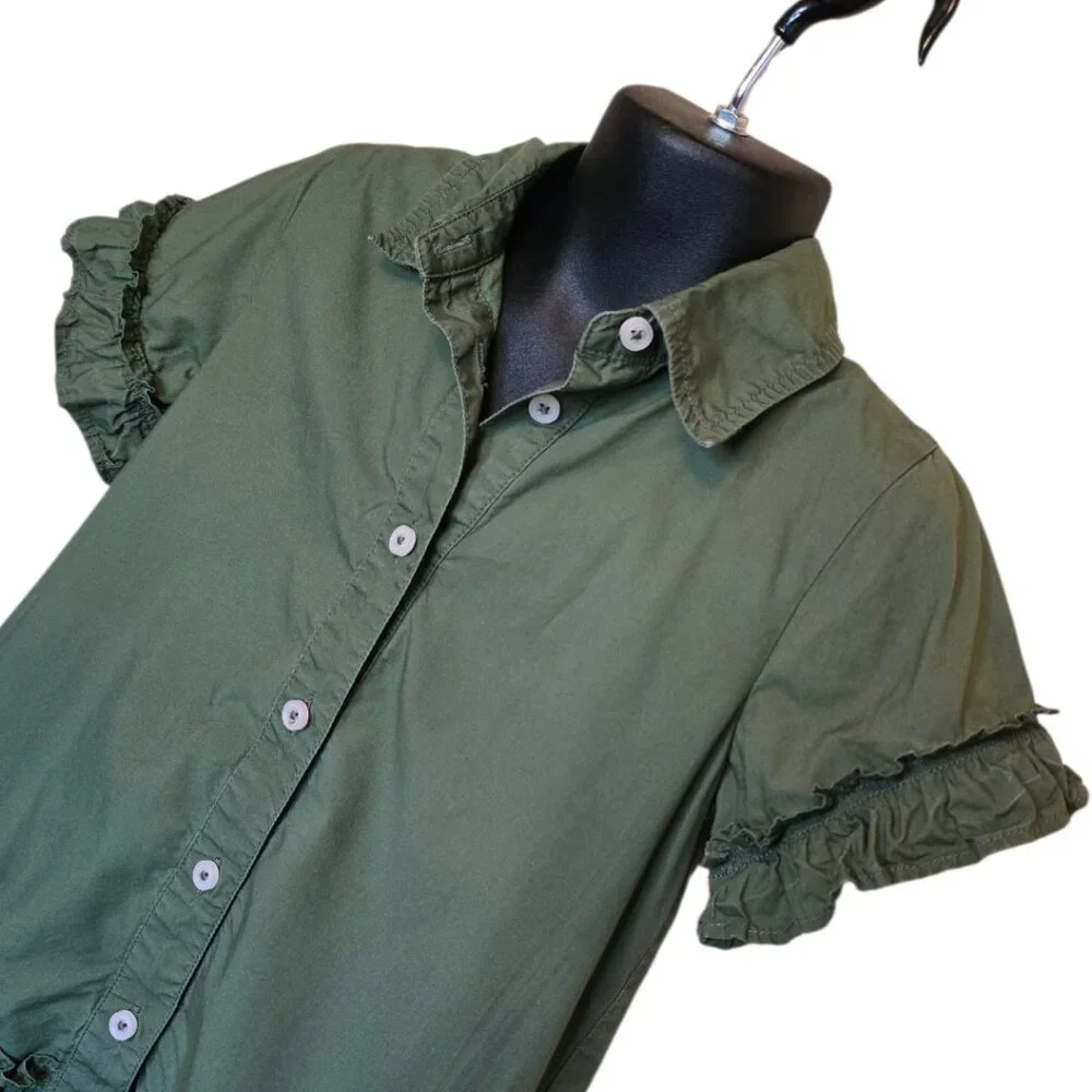 CREW CUTS by j CREW Army Green Dress sz 6